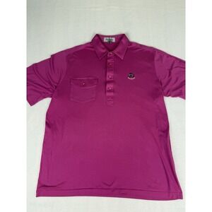 Titleist Mens XL Pink Collared Short Sleeve Golf PGA Polo Shirt Logo Pullover